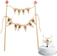 Personalisierter Cake Topper Hochzeit - Tortendeko Just Married - Tortenstecker