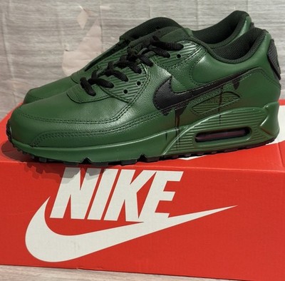 Nike Air Max 90 LTR CUSTOM Green/Black Drip Swoosh Hand-Painted Shoes CZ5594 NIB