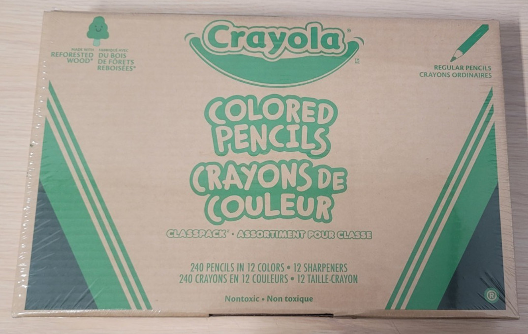 Crayola Classpack Kids' Colored Pencils, Assorted Colors, 240/Carton (68-8024)