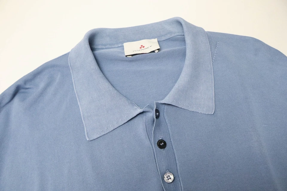 Camiseta Peuterey 2XL Azul Manga Corta Calce Ajustado Polo con Cuello Foto 4 de 4