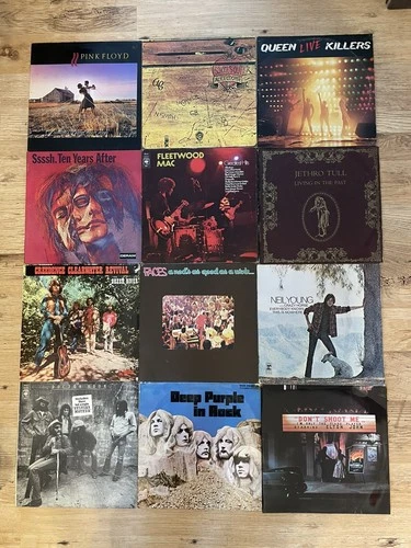 Rock, Folk, Prog, Joblot x 69 Vinyl LP's VG - VG+ Fleetwood Mac, Eagles, Yes