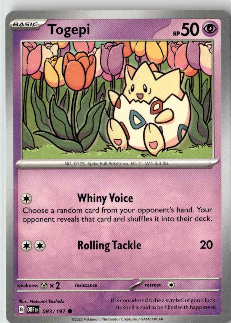 2023 SCARLET & VIOLET OBSIDIAN FLAMES TOGEPI 83/197 C
