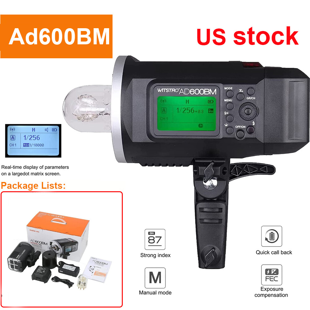 US Godox AD600BM Bowens Mount 600Ws GN87 High Speed Sync Outdoor flash Monolight
