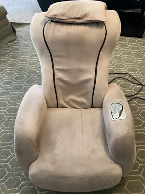 Human Touch iJoy 130 Massage Chair Recliner Beige fabric Working with  manual