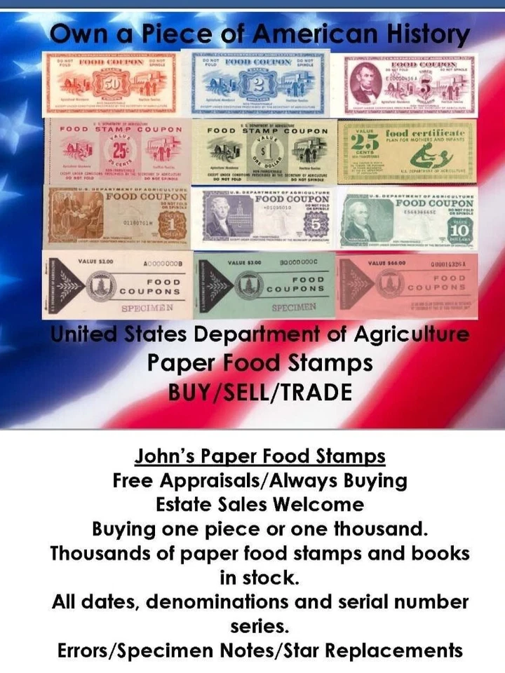 FOOD STAMP COUPON USDA TOKEN  stamp  ONE 25c ORANGE SPECIMEN - Image 3 of 4