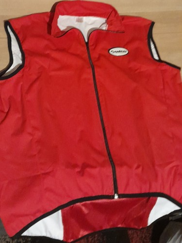 Zimco Cycle Wear wind jacket vest red XL NEW WITH TAGS back is mesh 1 zip pocket - Picture 3 of 8