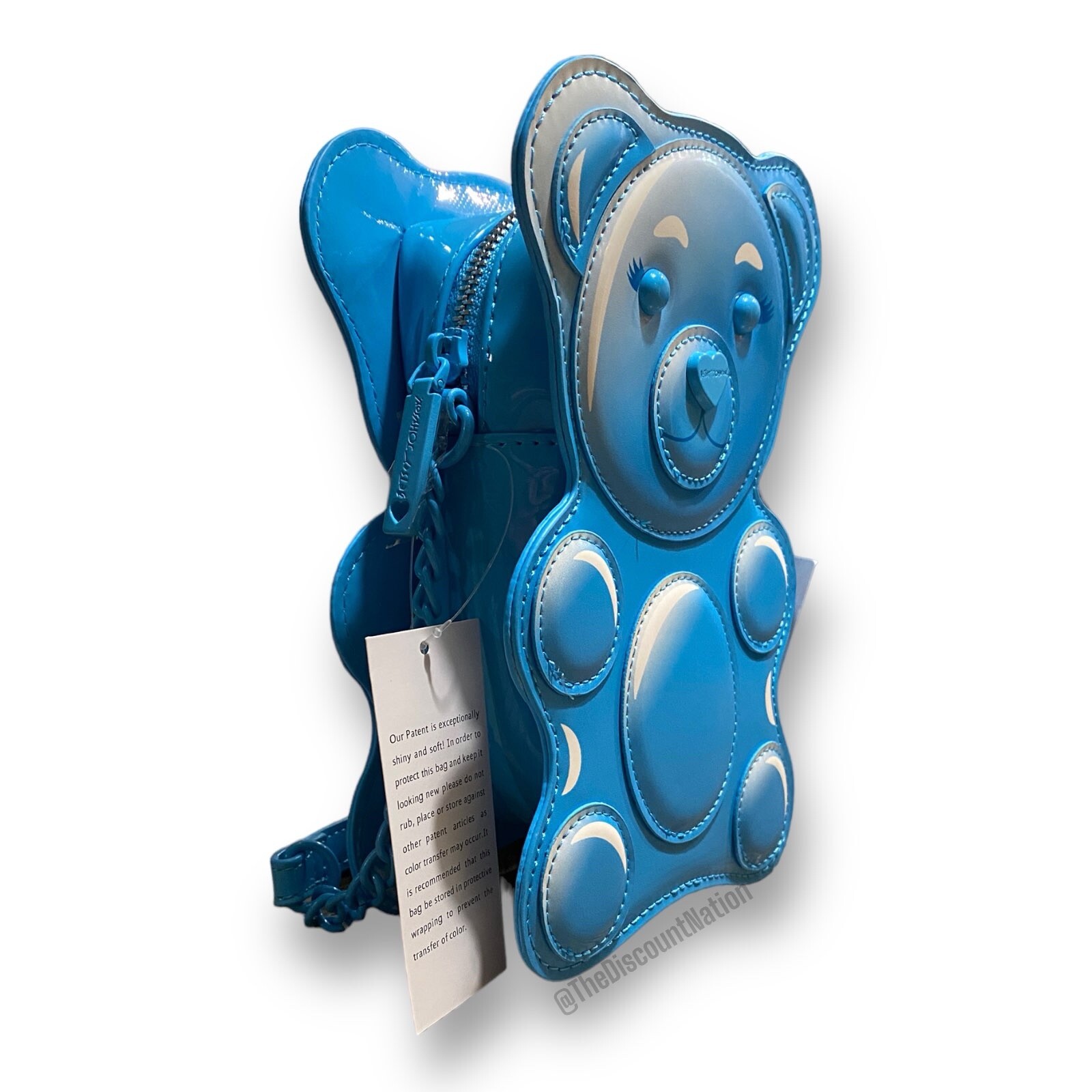 BETSEY JOHNSON Teddy Gummy Bear Novelty Crossbody Bag Blue Kitsch NWT