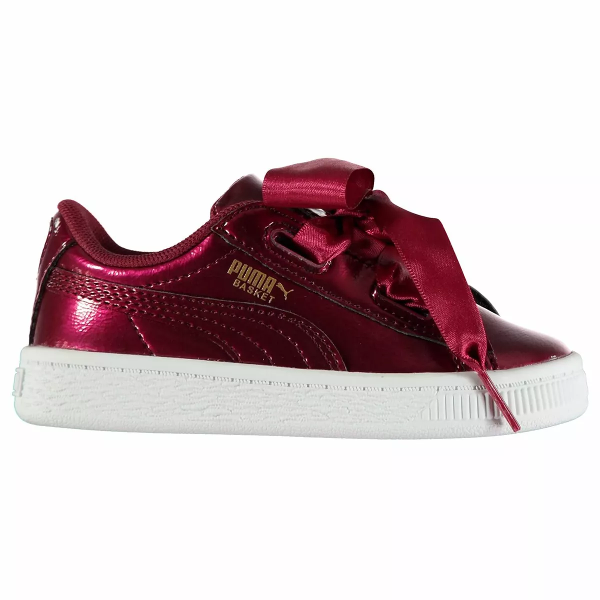 Isoleren Vijfde Bedoel Shoes PUMA Basket Heart Glam Trainers Sneaker Girl Burgundy Shiny Eu 19 25  | eBay