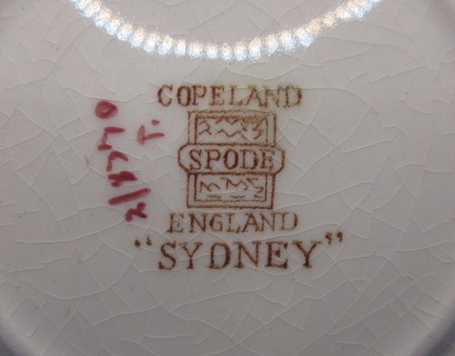 VTG Spode Sydney Demitasse Cup And Saucer Plate Set Copeland England Porcelain - Picture 12 of 12