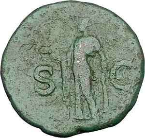 CLAUDIUS-41AD-MINERVA-ATHENA-Authentic-Ancient-Roman-Rome-Coin-i46848