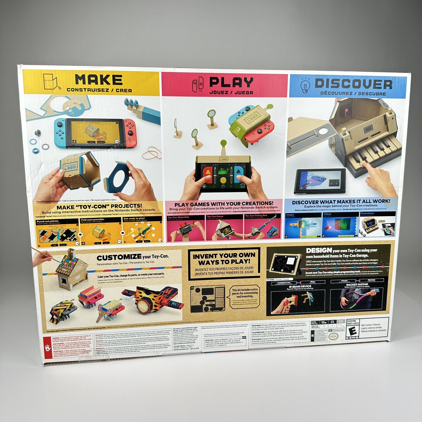 NEW Nintendo Labo ToyCon 01 Variety Kit for Switch Piano Fishing