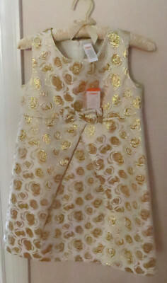 NWT Gymboree SAVANNA PARTY Girls Size 12 Ivory Holiday Dress Metallic ...