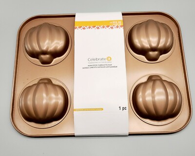 Pumpkin shaped Non-Stick Cakelette/Cupcake Cake Pan Halloween/ Thanksgiving/Fall