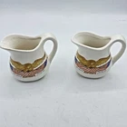 Set Of 2 McCoy Pottery Spirit Of Seventy Six 76 Pitcher Creamer Made In USA