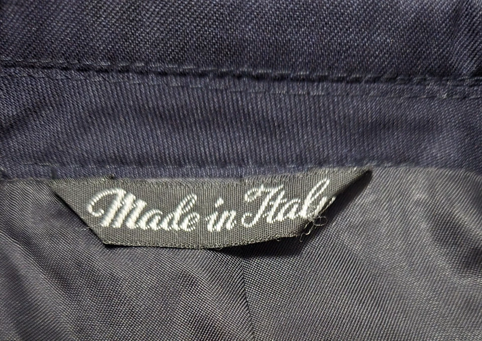 Chaqueta De Colección Vito Rufolo Para Hombres 46 Azul Marino Traje Blazer Abrigo Deportivo Lana Italia Foto 4 de 4