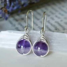 Moon Stone Earrings – Silver-Plated & Mosaic ✨Brand New in Package