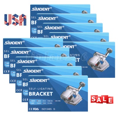 USPS Dental Orthodontic MIM Self Ligating Bracket Braces Roth .022 Hooks 345