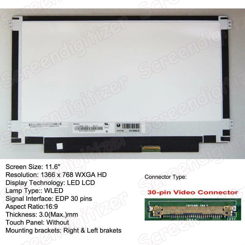 For Lenovo 100E Notebook 81M8 LCD Screen Replacement 5D10N87520 5D10M57334 HD - Image 2 of 4
