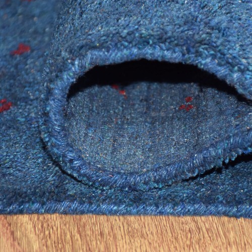 Eco-Friendly Hand Knotted Loom Silk Mix Area Rug Contemporary Blue BBLSM585 - Picture 87 of 108