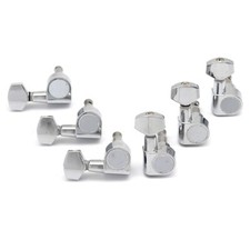 6pcs Right Handed 2 Pin Guitar Tuning Pegs Closed Tuners Machine Heads Silver 6pcs Right Handed 2 Pin Guitar Tuning Pegs Closed Tuners Machine Heads Silver