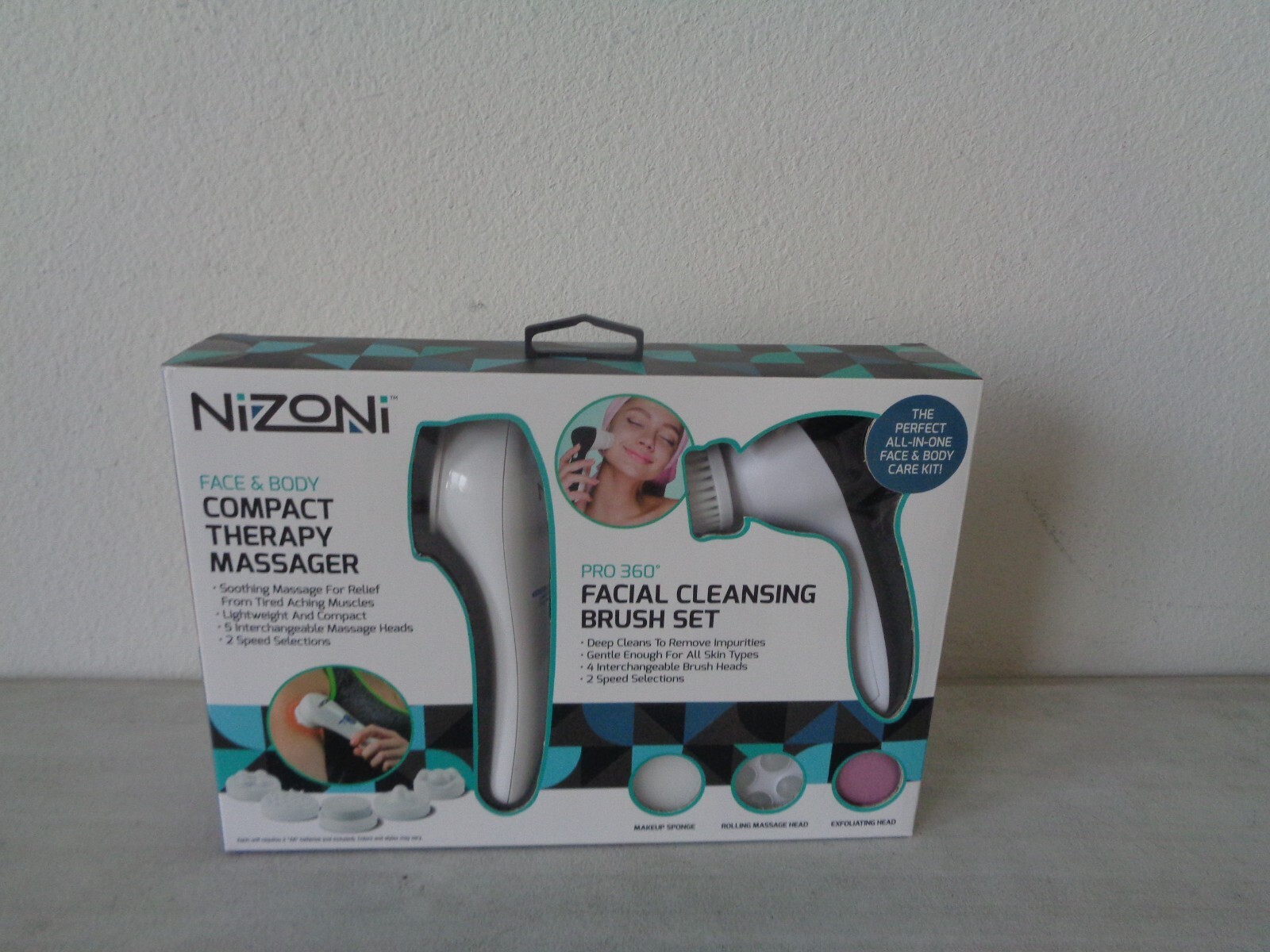 NIB NIZONI THERAPY MASSAGER & FACIAL CLEANSING BRUSH eBay