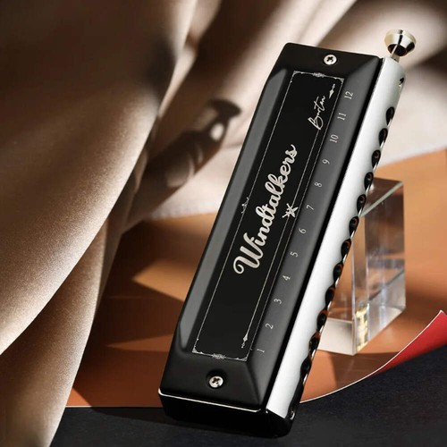 SWAN Harmonica 12 Holes C Key – 48 Tones Music Instrument for Adults