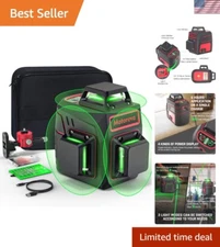 Precision 3D Self-Leveling Laser Level 3x360° - Green Beam with USB Charging