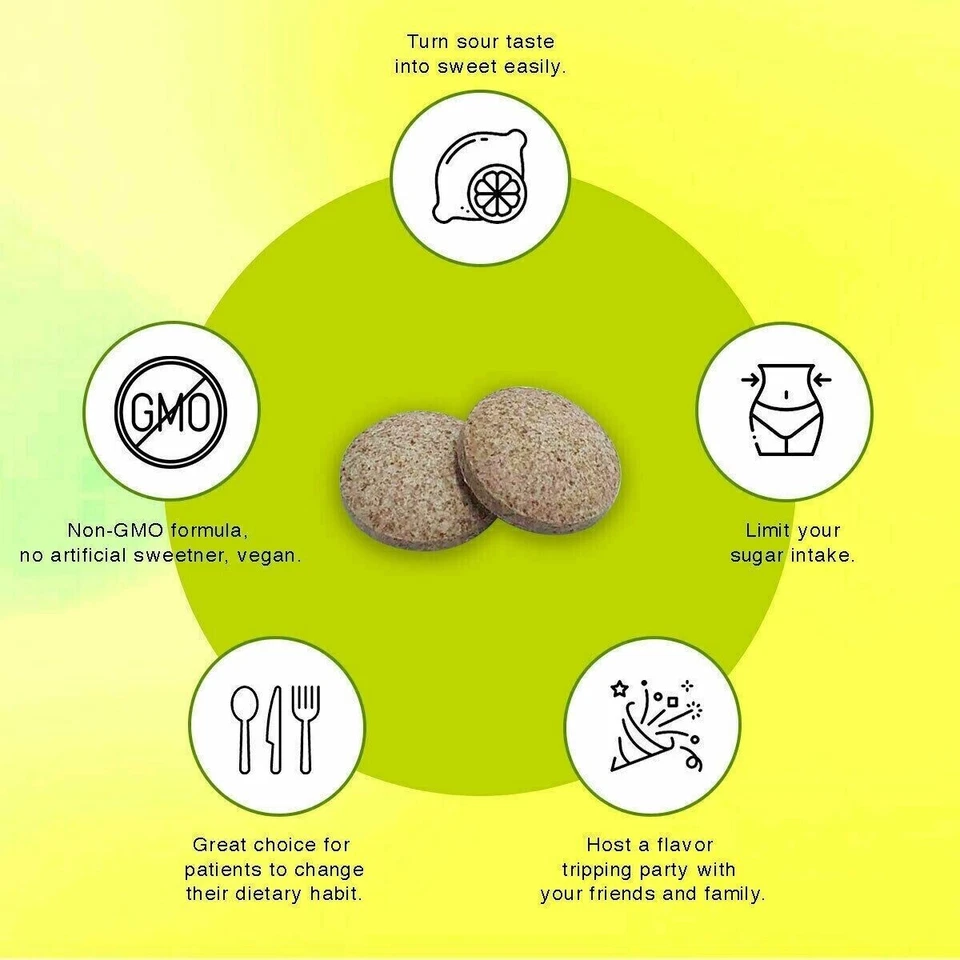 Miracle Frooties Classic Miracle Berry 10 comprimidos por caja natural sin OGM Foto 2 de 4