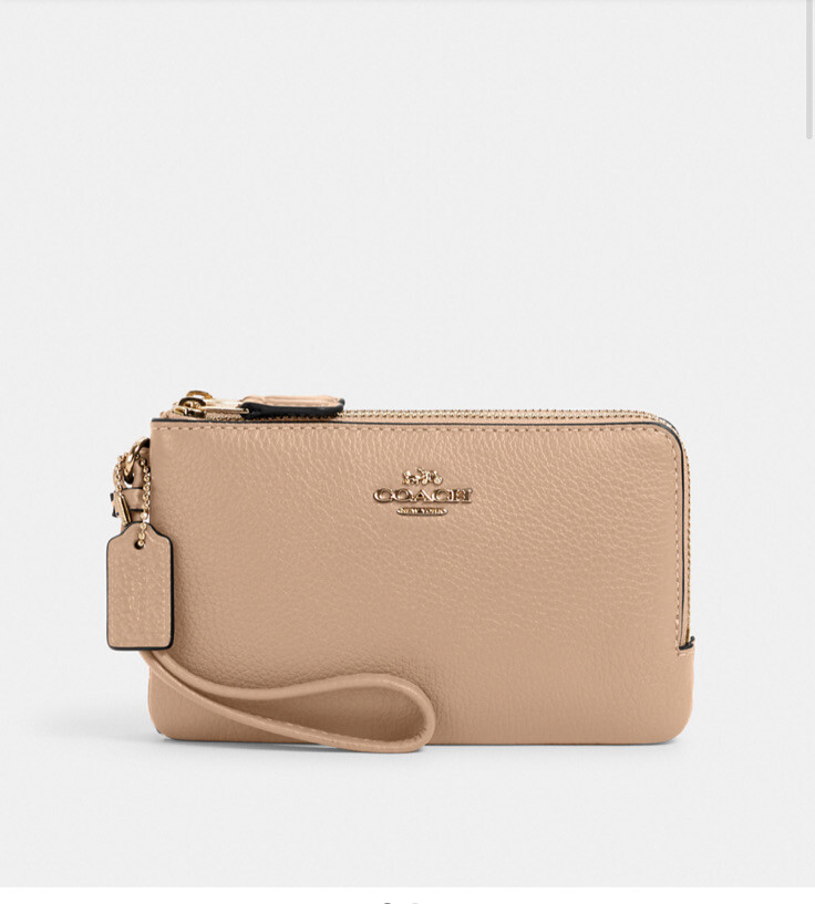 taupe wristlet
