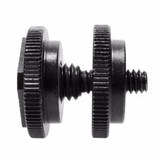 2 PCS 1/4"-20 Stud Base of 3/8" ALL METAL Tripod Screw to Hot/Cold Shoe Adapter