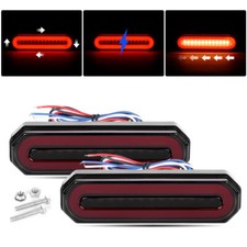 2x Sequential Led Strip Bar Turn Signal Stop Brake Tail Light Drl Truck Trailer