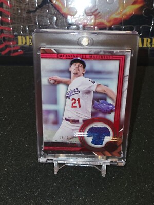 2022 Topps Museum Collection Meaningful Materials Walker Buehler Relic 08/10 RED