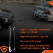 Sicherheits Abschleppstange Auto 3500 kg PKW gedämpft Schleppstange Pannenhilfe