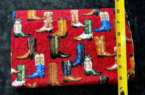 Way Out West” Boots on Red Cotton for R 