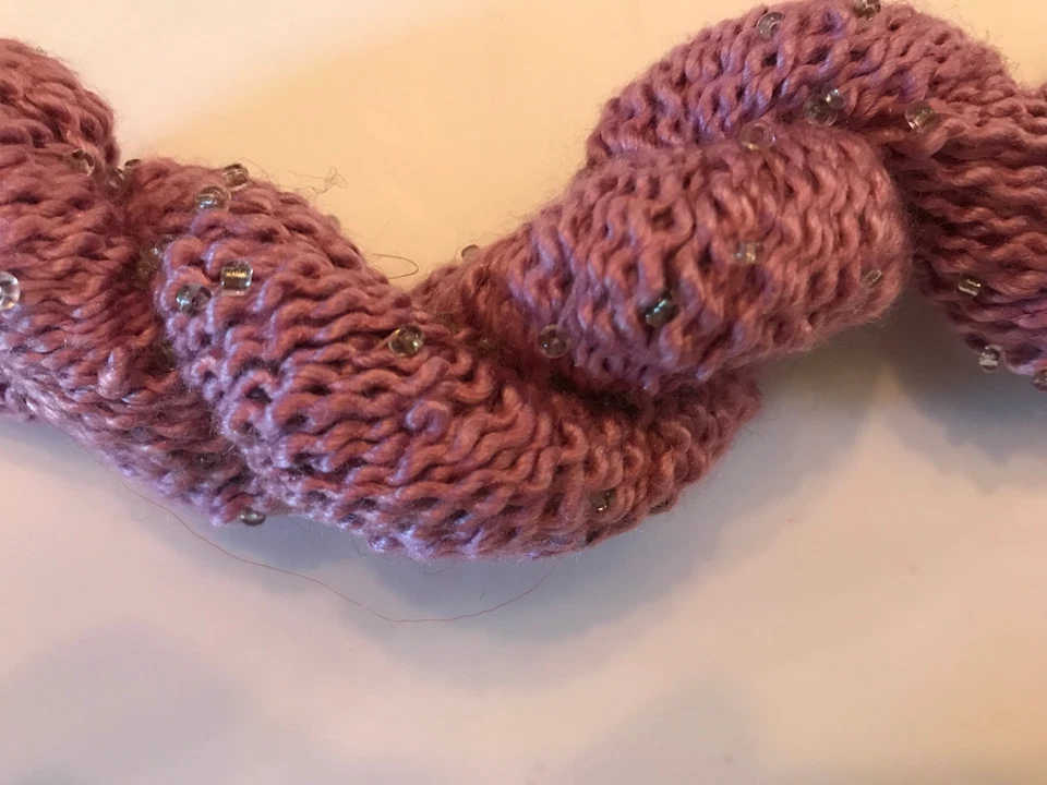 Louisa Harding Grace Hand Beaded Silk & Merino Wool Yarn Skein - Color 011 Palma - Image 2 of 4