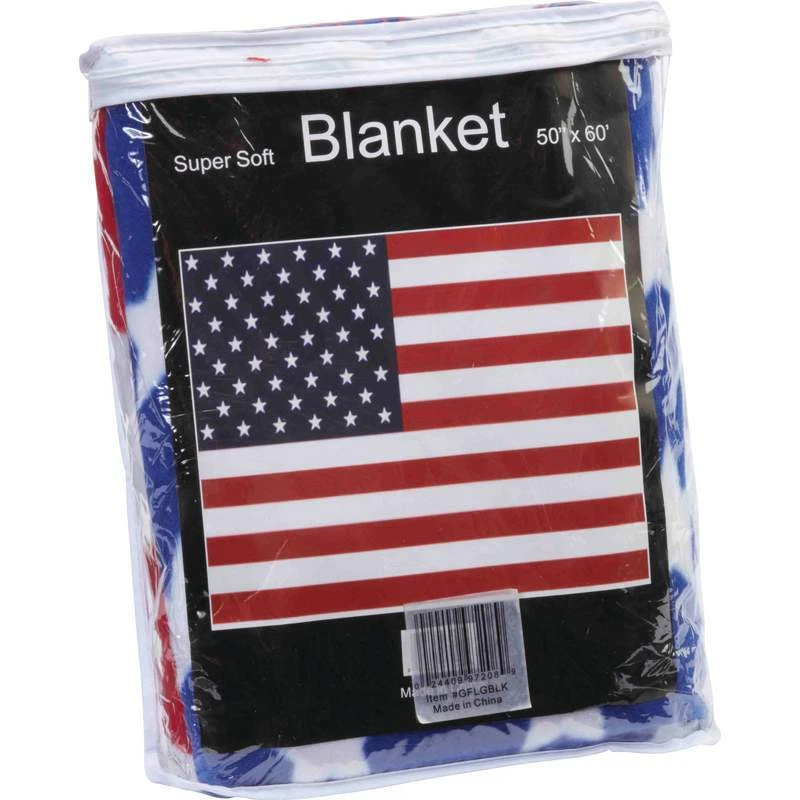 United States Flag Print Fleece Throw - Image 2 of 2