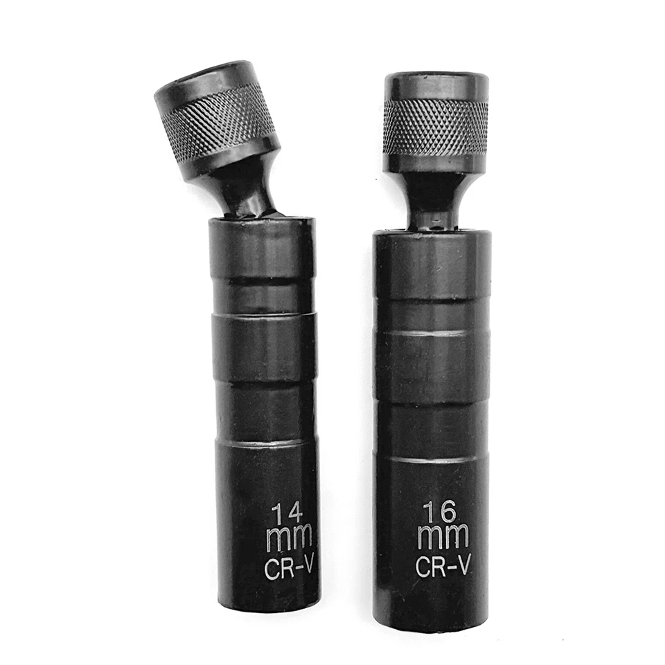 2X Magnetic Thin Wall Swivel Spark Plug Socket Removal Tool 12Pt Drive 14mm+16mm - Image 4 of 4