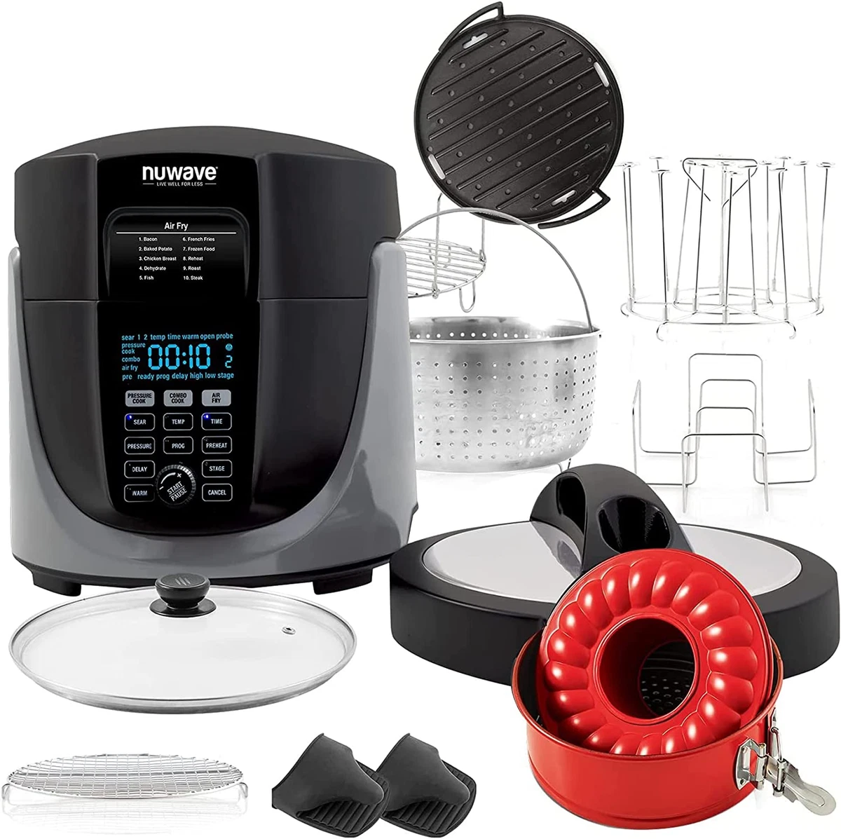 NuWave Duet Air Fryer-Pressure Cooker Combo in Gray