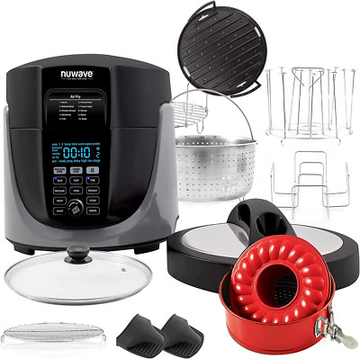 Nuwave 33817 Duet Pressure Cooker, Air Fryer Grill Combo Deluxe