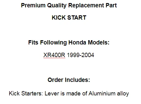 Pedal de eje de palanca de arranque para Honda XR400R XR 400R 1999-2004 Foto 2 de 2