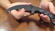 Cold Steel FGX Karambit Training Fixed Knife 4" Grivory Blade Rubber Handle
