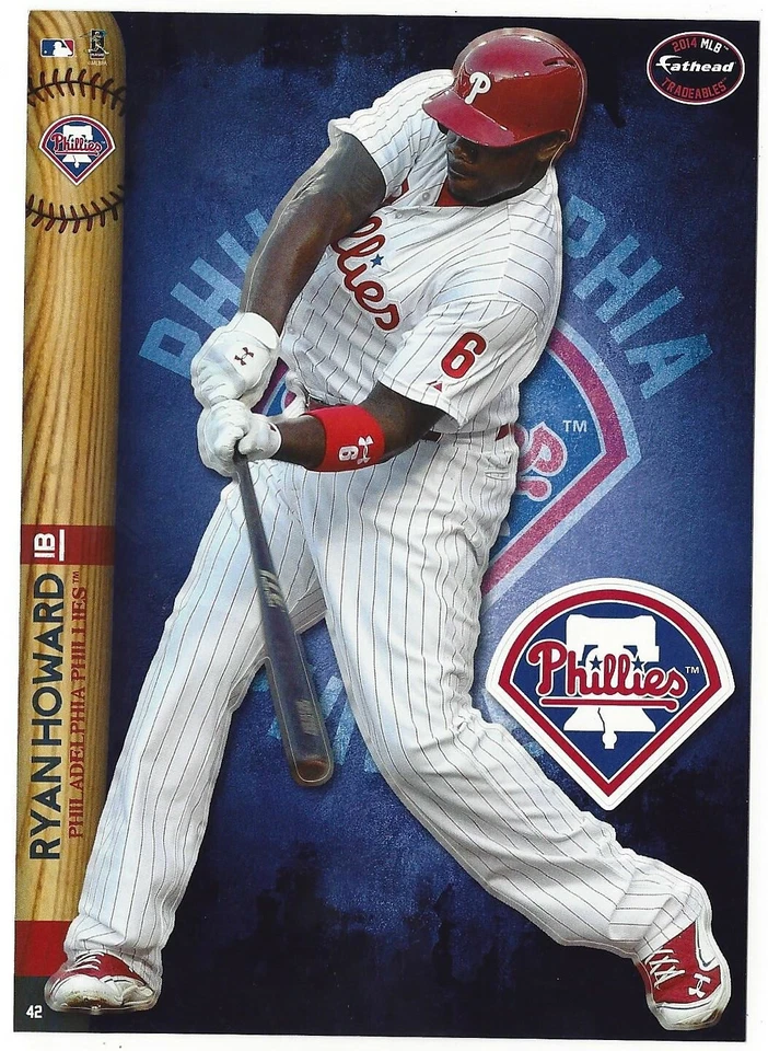 PEGATINA EXTRAÍBLE CHASE UTLEY FATHEAD INTERCAMBIABLES PHILADELPHIA PHILLIES 2014 #54 Foto 3 de 4