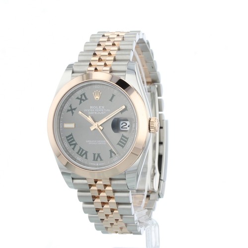 Rolex Datejust 41 126301 41mm Wimbledon Dial Rose Bi-Metal Jubilee 2022 Full Set - Picture 3 of 13