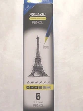 Bazic Drawing and Sketching Soft Lead Pencils Pack of 6 Style 744