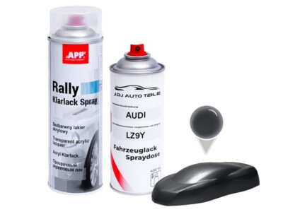 Spraydose Basislack LZ9Y PHANTOMSCHWARZ passend für AUDI + Klarlack
