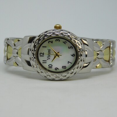 VIVANI WAC5052KL Cuff Bracelet Quartz Analog Women's Watch Sz. 6'' New Battery