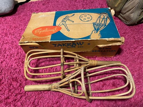 TAKRAW Game Set, Sportcraft 1960s 2 extra cane cages scoops, Rulebook - Picture 6 of 19