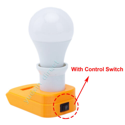 Portable E27 Bulb Lamp LED Work Light For Dewalt 20V MAX Series Lithium Battery - Picture 8 of 14