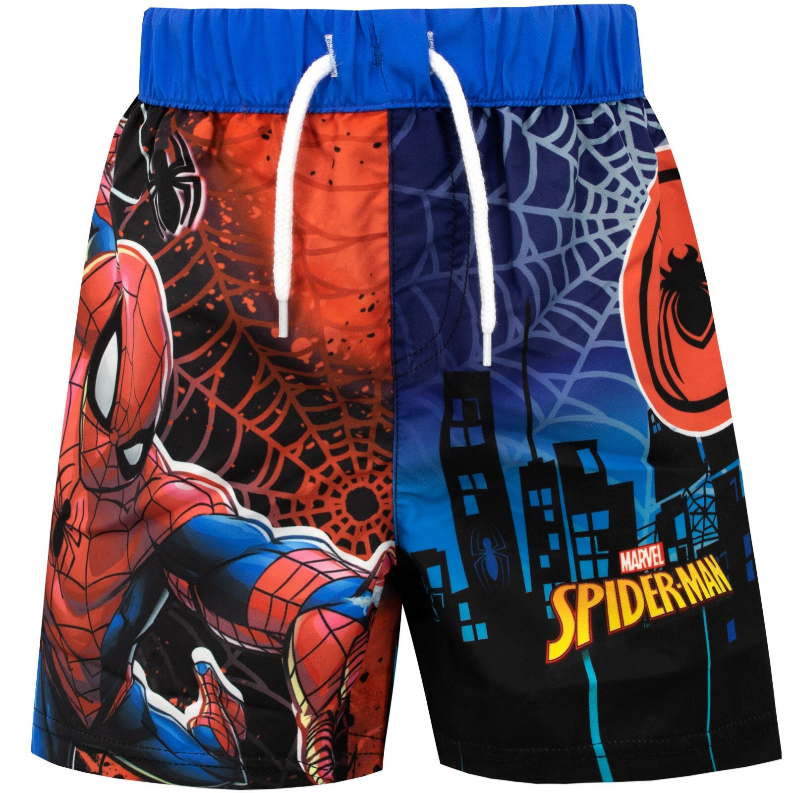Marvel Spiderman Cordón Azul Rojo Pantalones Cortos de Natación Traje de Baño Disfraz de Natación Baúles