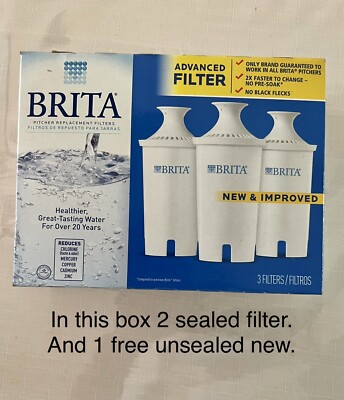 New BRITA (4) Pitcher & (2) Bottle Replacement Filters, see photos & description